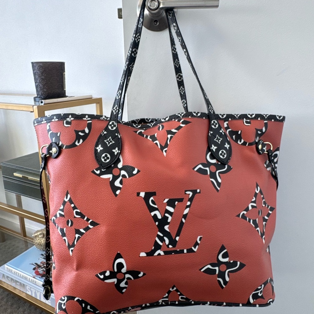 Limited Edition LV Orange and Black Tote Bag